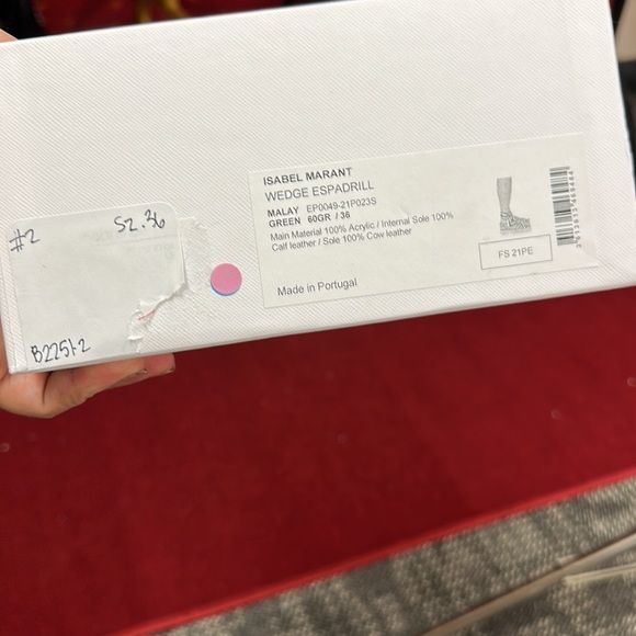 ISABEL MARANT NWT Box Mezzee Platform Wedge Espadrille 36/6 - Picture 3 of 9